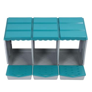 Imagem de Caixa de Nidificação de Frango, Caixas de Nidificação para Galinhas, para Colocar Ovos, Caixa de Chocadeira Com Poleiro de Frango, Galinheiros para Galinhas (3 compartimentos)