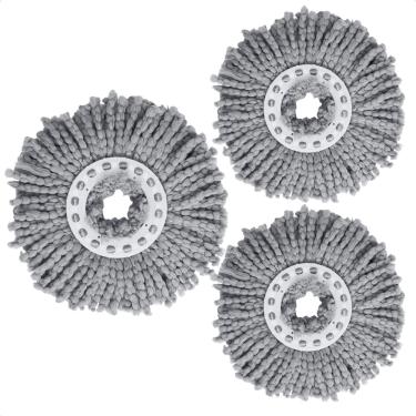 Imagem de Kit 3 Refil para Mop Simplo Giro Fit Esfregão de Microfibra