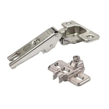 Imagem de Dobradiça 35mm 107º Reta Modul Níquel com Calço Slide-On Blum