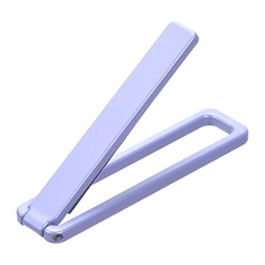 Imagem de Suporte fino para celular, suporte de mesa horizontal e vertical, suporte dobrável para a maioria dos smartphones, tablets, roxo