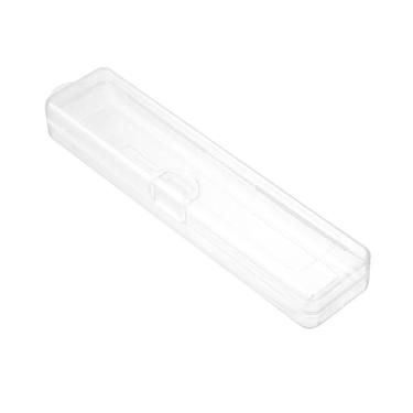 Imagem de Porta-pincéis de maquiagem, organizador de pincéis de plástico, transparente, estojo de pincéis de maquiagem, copo de recipiente, armazenamento à prova de poeira para mulheres e maquiadores