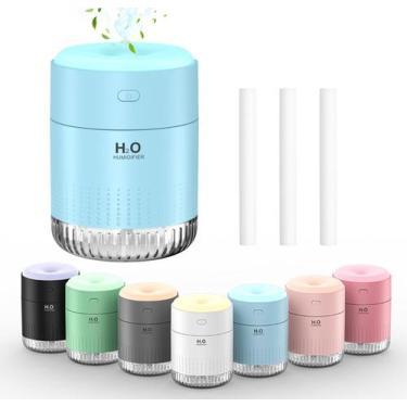 Imagem de Umidificador SZO Colorido Mini USB Recarregável 4 Modos Azul