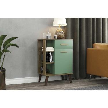 Imagem de Balcão De Cozinha Retrô C- 1 Porta E 1 Gaveta 53cm -oliva - Movelbento