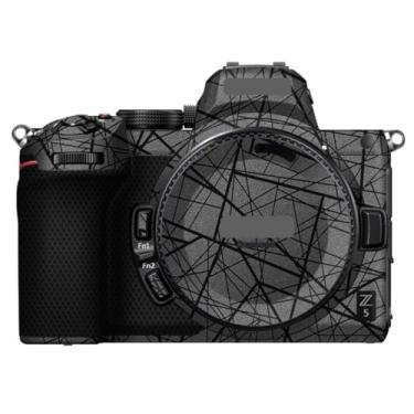 Imagem de Z 5 Película protetora para o corpo da câmera película decalque para Nikon Z5 película de vinil sem espelho (cinza cruzado)