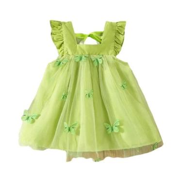 Imagem de Vestido De Verão Para Meninas Estilo Coreano Com Bordado Em Tule Saia 