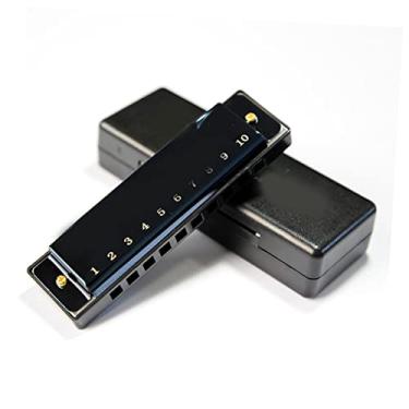 Imagem de LiebeWH Órgão Bucal de 10 Furos, Gaita Em Escala Completa de Liga de Zinco para Amantes da Música, Design Leve e Compacto para Adultos e Crianças