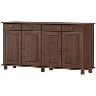 Imagem de Balcao Madeira Maciça 4 Portas 4 Gavetas 169 Cm 8929 Cafe Milani Store