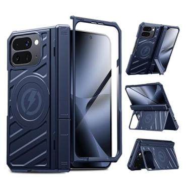 Imagem de LEIAU Capa magnética para Pixel 10-Pro-Fold: Capa de telefone comercial com suporte duplo [Fit MagSafe] Capa robusta de corpo inteiro de 360° com proteção de dobradiça para Google 10 Pro Fold 5G 2025