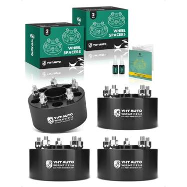 Imagem de YHTAUTO Espaçadores de roda centrados em cubo de 12,7 x 12 cm 7,6 cm serve para Camaro, Corvette, S10, Blazer, Riviera, Firebird, XLR, Sonoma, Jimmy, S15 5 x 120 mm Espaçadores de pneu de 5 pinos com pinos M12 x 1,5, furo do cubo de 70,5 mm, 4 peças