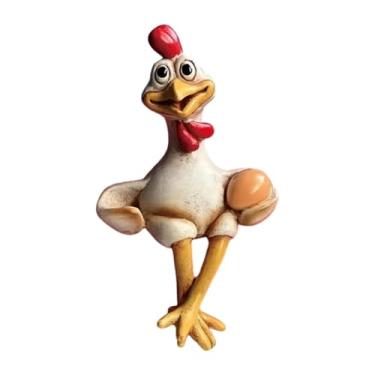 Imagem de FLCPJGV Estátua de Galinha, Escultura Decorativa de Desenho Animado, para Prateleira.