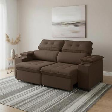 Imagem de Sofá Manaus 200cm Retrátil Reclinável - Ares Estofados