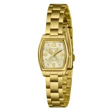 Imagem de Relógio Lince Feminino Ref: Lqgh265l22 C2kx Retangular Dourado