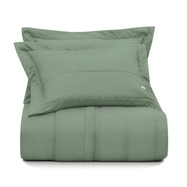 Imagem de Jogo de Colcha Queen Altenburg Cetim 300 Fios Verde