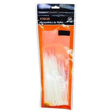 Imagem de Abraçadeira de Nylon Branco 280mmX4.8mm Com 100 Unidades - FoxLux