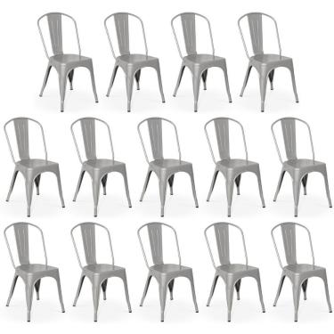Imagem de Kit 14 Cadeiras Iron Tolix Design Industrial - Cinza