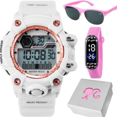 Imagem de Relogio Digital Infantil + Caixa + Oculos Protecao Sol Uv