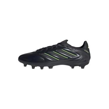 Imagem de adidas Tênis unissex adulto Copa Pure 3 Pro Firm Ground, Preto/cinza maciço/limão lúcido, 14 Women/13 Men