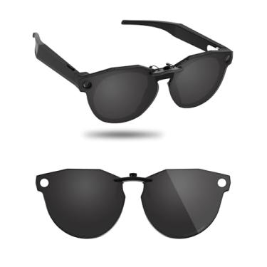 Imagem de Fiskr Óculos de sol polarizados Clip-On para Oakley Meta HSTN O8002 51 mm - Proteção UV - Ajuste universal para homens e mulheres - Preto clássico