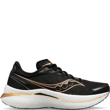 Imagem de Saucony Tênis de corrida masculino Endorphin Speed 3, Preto/dourado, 46