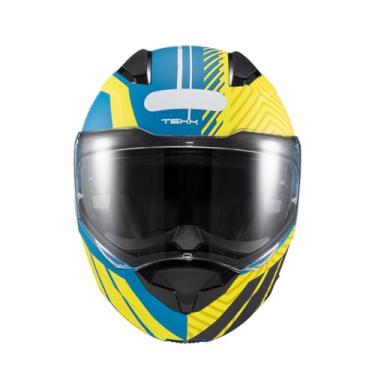 Imagem de Kit Capacete Texx Escam Kratos Cyber Azul Com Luzes E Luvas Liberty Pret 3Xl