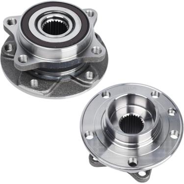 Imagem de KUSATEC 513348 2 peças de rolamento de roda dianteira e conjunto de cubo para Dodge Dart 2013-2016, parafusos de 5 pinos com ABS