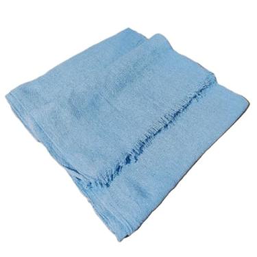 Imagem de Manta Ultra Luxuosa Para Sofá - 400 X 180 Cm, Algodão Puro, Capa Ideal Para Sofás Extragrandes(Azul Bebê)