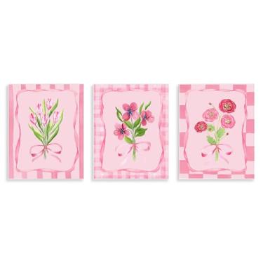 Imagem de Stupell Industries Conjunto de arte de placa de parede de 3 peças com bordas bonitas e doces, design de Nina Jacobs, 14 x 11