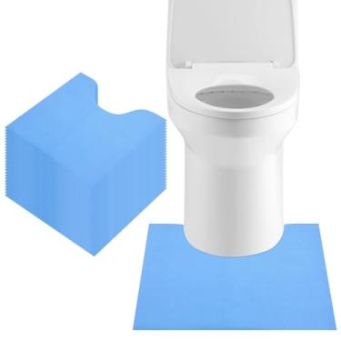 Imagem de Pacote com 25 tapetes de banheiro descartáveis, almofadas absorventes de 55 x 50 cm com suporte antiderrapante, tapetes de banheiro grandes à prova d'água para treinamento e proteção do penico