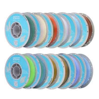 Imagem de TECSONAR Filamento de impressora 3D Matte Rainbow PLA, 12 rolos, carretel de 1 kg (1 kg) 1,75 mm, pacote de filamento gradiente multicolorido para a maioria das impressoras 3D FDM, 12 cores diferentes