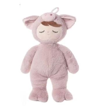 Imagem de Boneca Metoo Pelúcia porquinha rosa, Brinquedo Infantil de Pelúcia Macia, Rosa Claro, menina