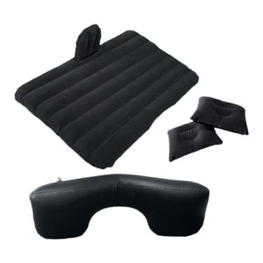 Imagem de Shakven Colchão de ar para carro, Colchão de ar para carro,Colchões de carro flocados de dupla face para SUV traseiro com 2 travesseiros - Colchão portátil de acampamento para cama de viagem para