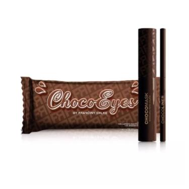 Imagem de Kit ChocoEyes Máscara Cílios Marrom + Lápis Multifuncional Chocolate à Prova d’Água
