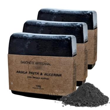 Imagem de Sabonete Natural Argila Preta 3x100g – Controle de Oleosidade e Acne