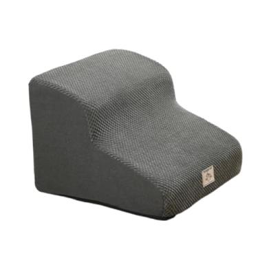 Imagem de Fxzqgnh Escada Portátil de 2 Degraus para Cães, Antiderrapante, Removível E Lavável, Ideal para Cães Idosos, Rampa para Cama Elevada E para Uso No Carro, Cinza