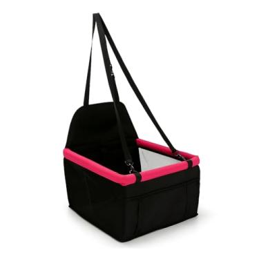 Imagem de Cadeirinha Luxo para Pet – Transporte no Carro – Cachorros e Gatos até 10kg - Assento(Rosa)