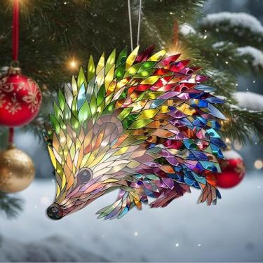 Imagem de Enfeites de Natal com cristais de animais, enfeites de árvore de Natal feitos à mão, decoração de carro e casa - presentes de Natal, decoração de artesanato em acrílico, ideias de troca de presentes