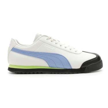 Imagem de PUMA Tênis masculino Roma, Cinza vapor/roxo elétrico/preto PUMA off-white, 40