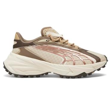 Imagem de PUMA Tênis feminino Spirex Squadron metálico com cadarço - marrom, Puma Preto/amêndoa açucarada/chocolate, 41