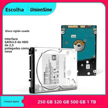 Imagem de HDD SATA3 De 2,5 Polegadas Usado De 1TB 250GB 320GB 500GB Para Laptop 