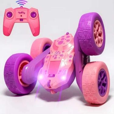 Imagem de Carrinho Rosa Brinquedo Infantil Ótima Durabilidade - Atena
