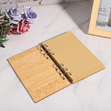 Imagem de YOUTHINK Livro de Visitas de Madeira, álbum Decorativo de Mensagens de Casamento Em Basswood para Convidados, Lembrança Perfeita para Casamentos e Aniversários (#11)