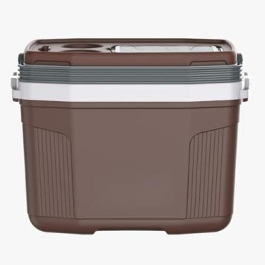 Imagem de Cooler Termico，a Capade de 32 Litros Permite Armazenar 45 Latas de Bebidas de 350 Ml，as Bebidas Podem Ser Mantidas Quentes Por Aproximadamente 24 Horas，Adequado para Pesca, Acampamento, Etc.(Marrom)