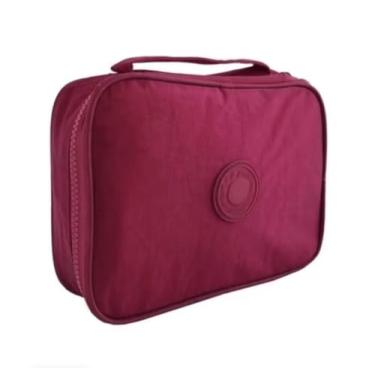 Imagem de Estojo Infantil Escolar Feminino Masculino Box Juvenil Grande Jumbo 2 Compartimentos (PINK)