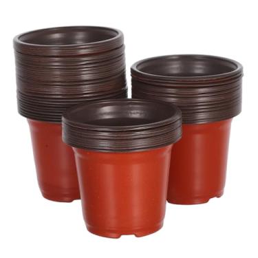 Imagem de UKCOCO Conjunto de 50 Vasos Plásticos para Viveiro - Vaso de Plantas de 3,5 Polegadas Com Drenagem - Recipiente para Mudas de Flores, Suculentas, Mudas, Estacas E Transplante