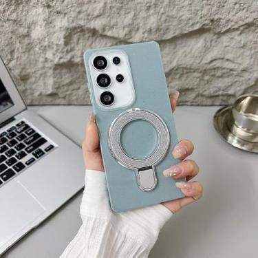 Imagem de Capa brilhante com suporte magnético para Samsung Galaxy S25, S24, FE e S23 Ultra, na cor laranja. Também compatível com Galaxy S23 e FE.