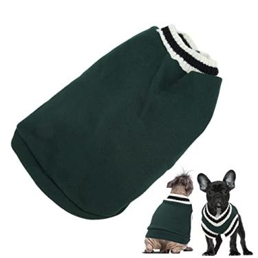 Imagem de Pssopp Suéter Estilo Campus para Cães, Colete de Malha Com Gola V para Animais de Estimação, Calor, Conforto, à Prova de, Adequado para Atividades de Festivais Em Ambientes Internos e (XS)