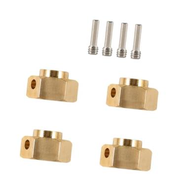 Imagem de Esquirla Adaptador de roda hexagonal de latão reforçado 4x, conector de contrapeso de latão reforçado para modificação de caminhões modelo 1/10, 6mm