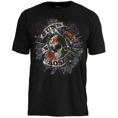 Imagem de Camiseta de Banda Guns N Roses em Algodão Oficial-Unissex