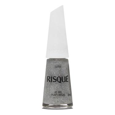 Imagem de Esmalte Risqué Glitter Prata As Mil Purpurinas 8ml, 8ML, Prata