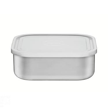 Imagem de Pote Tramontina Freezinox em Aço Inox Quadrado com Tampa Plástica 23 c